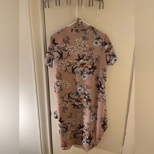 Large pink floral Shein dress